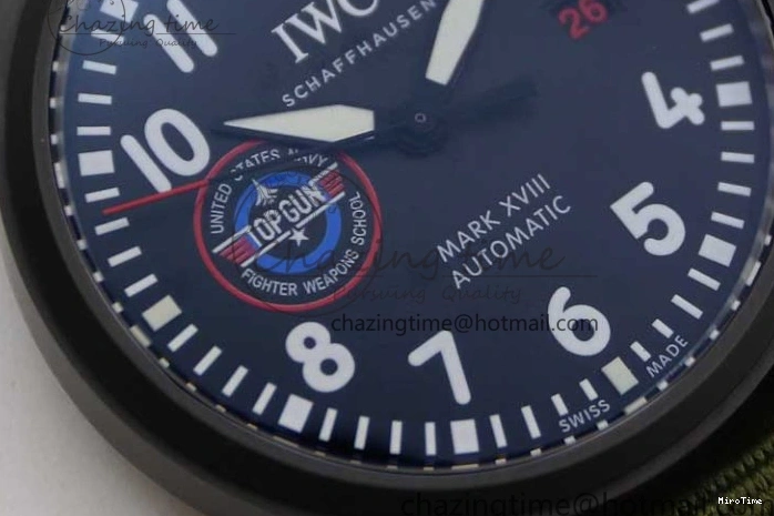 MIROTIME 0304 Packable Mark XVIII ‘TOPGUN SFTI’ Ceramic M+F Best Edition Black Dial on Green Nylon Strap 7048